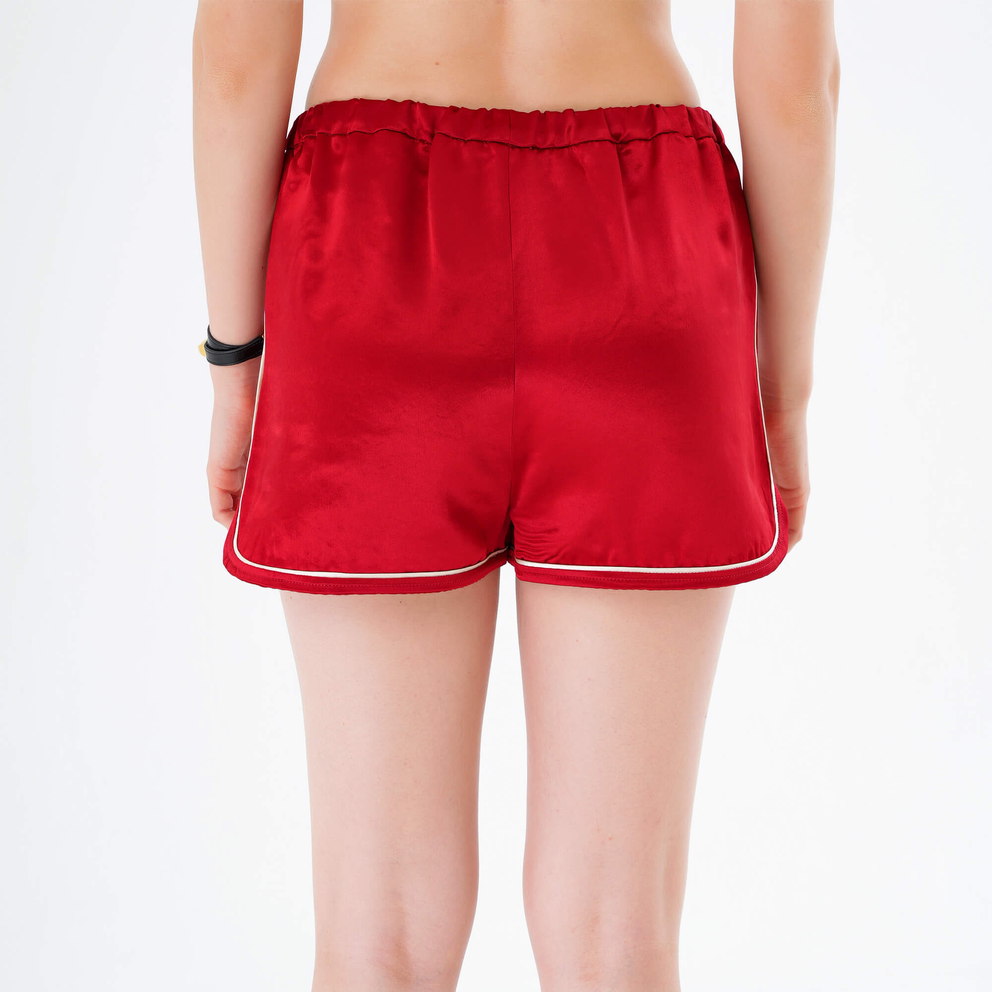 Gucci - Red GG Cherry Satin Mini Shorts M